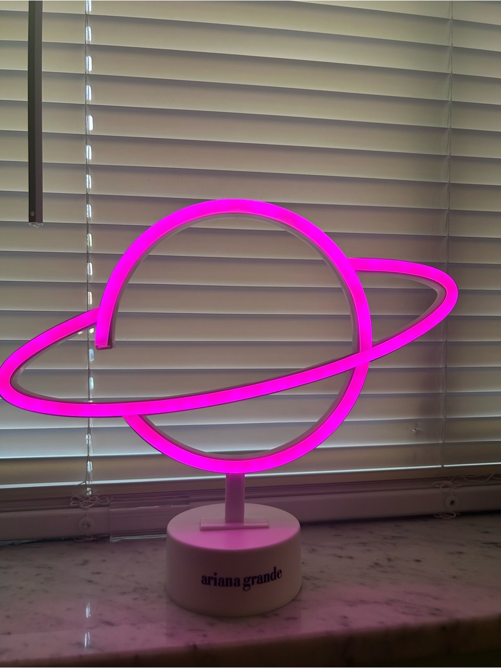 Ariana Grande Pink Planet Neon Table Lamp
